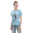 thumbnail image 4 of T-Shirt Basique à Manches Courtes pour Femme une Pièce Robin, 4 of 6