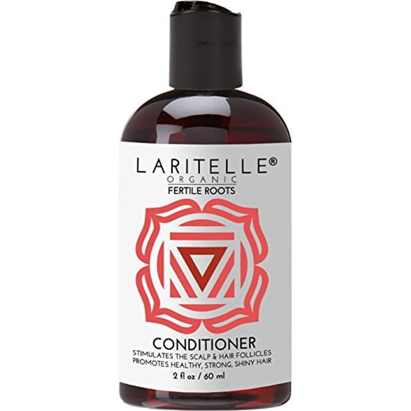 Laritelle Organic Travel Size Conditioner 2 oz | Fortifying, Strengthening & Rejuvenating | Stops Hair Shedding, Promotes Hair Growth | Ayurvedic Herbs, Lavender, Ginger, Rosemary, Patchouli