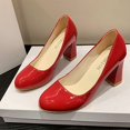 thumbnail image 4 of Escarpins à Talon Bloc pour Femmes, Talons d'Été Décontractés et Confortables, Chaussures à Enfiler à Bout Rond pour Femmes, 4 of 8