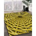 thumbnail image 3 of Ahgly Company Tapis d'Intérieur Lavables en Machine, Rectangle Transitionnel Brun Bronze Foncé, 2' x 3', 3 of 7