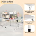 thumbnail image 4 of 3-Piece Kids Folding Table and Chair Set - Upholstered Activity Set with Metal Frame, Ideal for Eating, Reading & Playing - Beige, 4 of 8