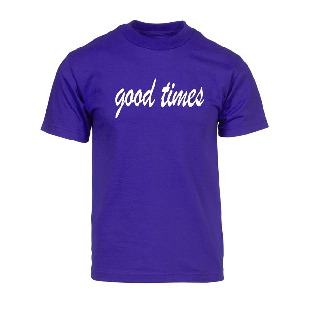 Gravity Threads T-Shirt à Manches Courtes pour Hommes Good Times - Violet - Grand