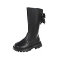 thumbnail image 4 of YUNAFFT Girls Knee-High Boots Bow Zipper Solid Color Chunky Sole Casual Princess Style, 4 of 8