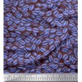 thumbnail image 1 of Soimoi Blue Poly Georgette Fabric Coffee Beans Food Print Fabric by Yard 52 Inch Wide, 1 of 5