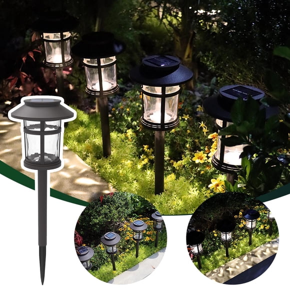 FHBVT Lampes Solaires de Jardin au Sol Capteur de Lumière à Énergie Solaire Panneau en Silicone Polycristallin Étanche Détachable pour Cour Jardin Patio Sentier Décor Paysager Extérieur Éclairage Extérieur pour la Maison