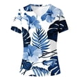 thumbnail image 4 of Lolmot T-shirt Ample Décontracté à Col en V à Manches Courtes pour Femmes avec Imprimé, 4 of 4