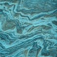thumbnail image 1 of Ahgly Company Tapis d'Intérieur Lavable à la Machine, Carré, Transitionnel, Vert Sarcelle, Tapis de Zone, 7 Pieds Carré, 1 of 7