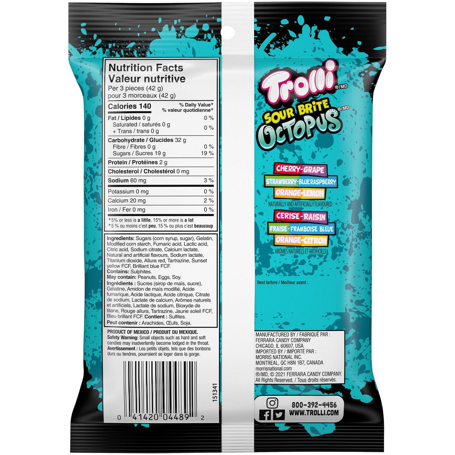 Trolli Sour Brite Octopus Gummy Candy