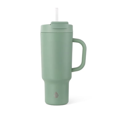 Gobelet Hudson en acier inoxydable TAL avec paille 1,2 l, sauge