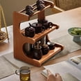 thumbnail image 4 of Étagère de Bureau à Plusieurs Niveaux pour Gobelets d'Eau et Cosmétiques, Petit Support de Rangement, Poste de Travail de Bureau, Organisation, Étagère d'Exposition à Niveaux, 4 of 6