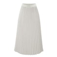 thumbnail image 1 of AherBiu Long Skirts for Women High Waisted Chiffon Pleated Ruffle Flowy A-Line Summer Casual Skirt, 1 of 3