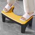 thumbnail image 4 of Yellow Toilet Step Stool Squatting Potty Step Stool For Bathroom Folding Design Non Slip Surface Stackable Storage 14.96X8.66X6.69 Inches 1.77Lb, 4 of 7
