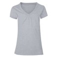 thumbnail image 1 of Hanes Girls` Shirred V-Neck Tee, S, Light Steel, 1 of 1