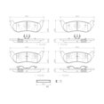 thumbnail image 2 of Brembo Brake Pad P24068N NAO; FMSI Number D881-7758; Ceramic; Set Of 4, 2 of 2