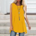 thumbnail image 2 of Timegard Débardeurs Longs pour Femmes Col Rond Sans Manches Couleur Unie Décontracté Ample Haut T-Shirts Basiques Blouse, 2 of 6