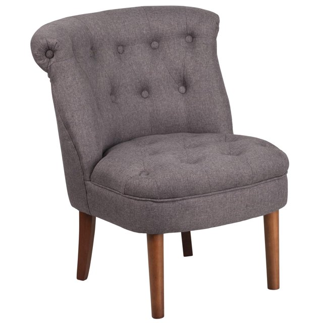 HERCULES Kenley Series Black Fabric Tufted Chair