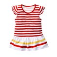 thumbnail image 4 of Birdeem Chemises pour Filles Mode Filles Décontracté Manches Courtes Hauts Col Rond Bouton Imprimé Ensembles de Shorts, 4 of 12