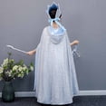 thumbnail image 3 of Princess Capes Colorful Sequins Cloak for Girls-Halloween Birthday Party Costumes Dress up, 3 of 5