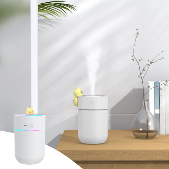 EGNMCR Portable Desk Humidifier, Cool Mist Humidifier, Humidifier For Home Bedroom Office, Plants, Colorful Night Function Air Humidifier