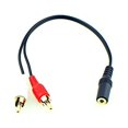 thumbnail image 3 of Shisuyan Y Cable 3.5mm Stereo Female To 2 x RCA Male For Phono Cable 1Set, 3 of 4