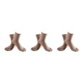 thumbnail image 4 of relayinert Soft Five Toe Socks Stretchable Cotton High Crew Socks Athletic Solid Socks Khaki 3Set, 4 of 6