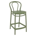 thumbnail image 1 of Compamia Victor Tabouret de Comptoir Contemporain en Résine pour Intérieur et Extérieur - Ensemble de 1, Vert Olive, 1 of 5