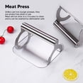 thumbnail image 3 of Stainless Steel Meat Press For Crisp Burgers With Smoke Free Cooking, Time Saving Tool For Kitchen And Outdoor Grilling, 3 of 8