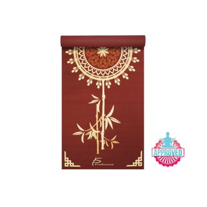 ProSource Tapis de yoga 3/16 (5mm) Épaisseur pour le confort & Stabilité avec des motifs imprimés exclusifs Tao Yoga Mat, Rouge