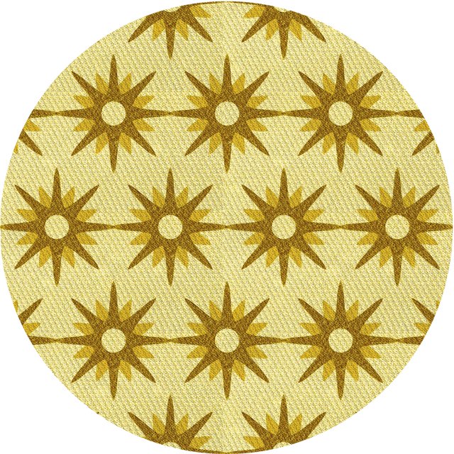 Ahgly Company Tapis de Zone Carré Caramel Brun Transitionnel Lavable en Machine, 3 Pieds Carré