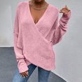 thumbnail image 4 of RKSTN Sweaters for Women Fashion Solid Color Long Sleeve Pullove V-Neck Shirt Sweater Tops Fall Sweaters, 4 of 9