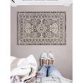 thumbnail image 2 of Linon Vintage Hamadan Power Loomed Microfiber Polyester 2'x3' Rug in Gray, 2 of 6