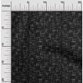 thumbnail image 2 of oneOone Silk Tabby Black Fabric Abstract Sewing Material Print Fabric By The Yard 42 Inch Wide, 2 of 5