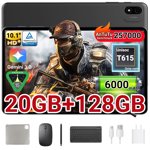 Android 16 Tablet, 10 Inch Tablet, Gemini Al 2.0 Android Tablets, Unisoc T615 Octa-core Processor, 2 In 1 Tablet with Keyboard, 128GB ROM+20(8+12)GB RAM+ 2TB Expand, Dual Camera, Widevine L1