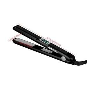 Cold Flat Iron Hair Treament Styler, Professional récupère l'outil de cheveux endommagés avec le fer infrarouge ultrasonore soin des cheveux, LCD Affichage, Lève-cheveux infrarouge Fer plat en céramique (noir)