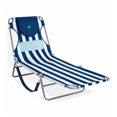 thumbnail image 1 of Ostrich The Ladies Comfort Lounger, Foldable Beach Pool Tanning Chair, Stripe, 1 of 14
