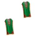 thumbnail image 4 of maskred Femmes de la Mode Plage Vacances Robe Boho Ethnique Élégante Robe en Vrac Vert 2Set, 4 of 6