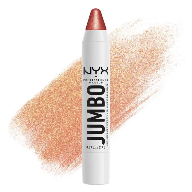 NYX PROFESSIONAL MAKEUP, Jumbo Multi-Use Face Stick, Highlighter, Pearl Finish, Vegan Formula - Blueberry Muffin