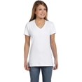 thumbnail image 2 of Hanes T-Shirt à Col en V Nano-T pour Femmes, 3TG, Blanc, 2 of 7