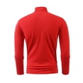 thumbnail image 4 of yardsong Couche de Base Thermique de Compression à Col Montant pour Hommes - Automne Hiver Chaud à Manches Longues Chandail Uni Rouge, TG, 4 of 5