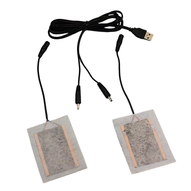 Hearth & Gear Output USB Heating Pad Fiber Warm Fabric Flexible 5V Thermal Sheet For Hand Warmers And Portable Heating Applications Foot Hot Pad Leg While Sitting Small Pedal Happy Heat Hand Warmer