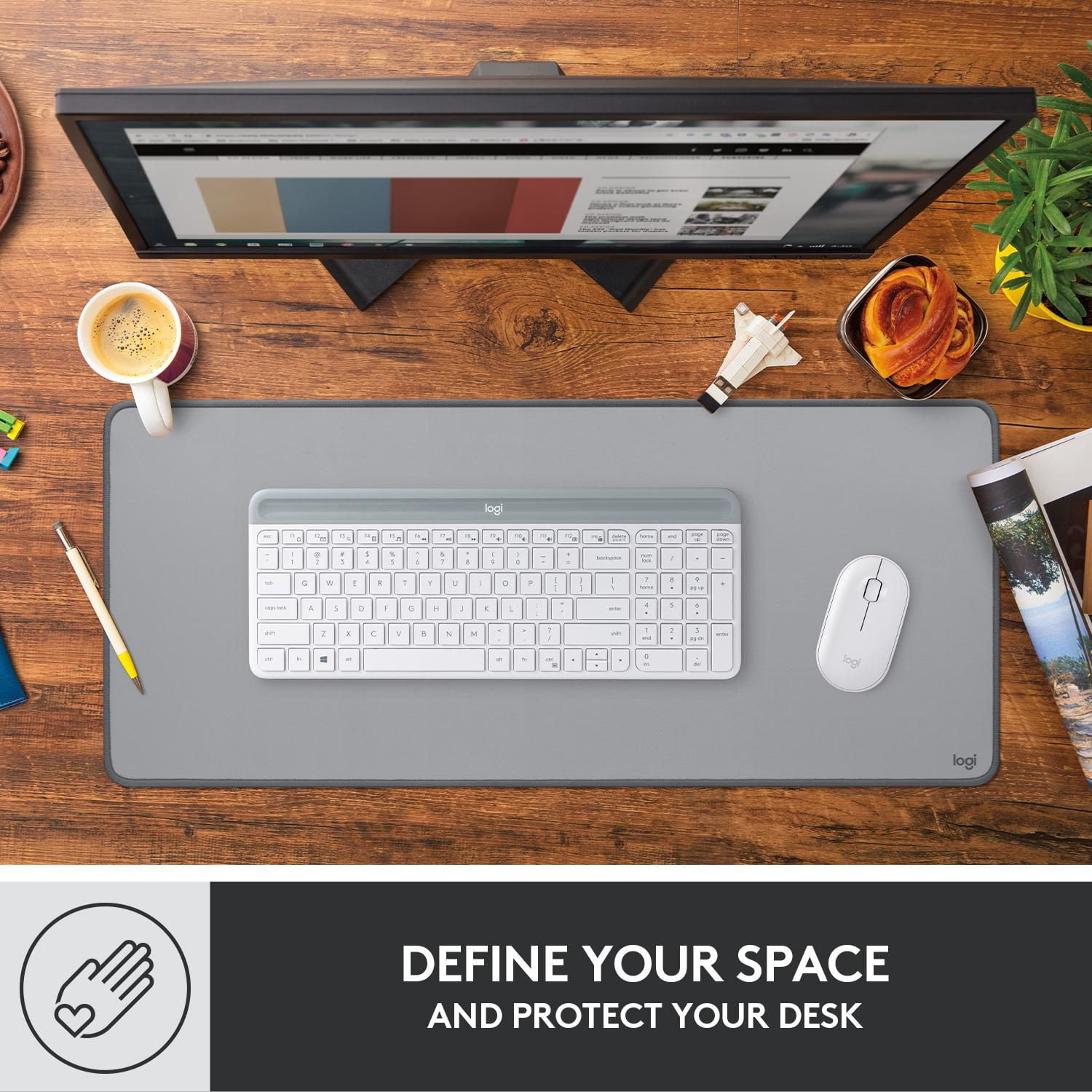 Logitech Desk Mat - Studio Series - Mid Grey