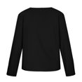 thumbnail image 5 of AherBiu Hauts à Manches Longues pour Femmes Blouse en Coton et Lin Demi-Boutonnage Col en V Hauts de Sortie pour Femmes, 5 of 5