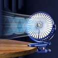 thumbnail image 4 of New Usb Small Fan Elementary School Dormitory Portable Mini Charger Table Clip Home Electric Fan Portable Fan Digital Display Version Rechargeable Fan Portable & Battery Powered Fans, 4 of 6