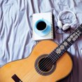 thumbnail image 3 of 3 Pcs Autocollants Carrés Croix Guitare Instrument de Musique Décalcomanies Guitare Électrique, 3 of 8