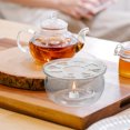 thumbnail image 3 of Glass Teapot Warmer Vintage Tea Warmer Heat Preservation Base Warm Tea Stove, 3 of 9