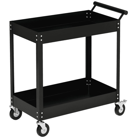 DURHAND 2 Tier Rolling Tool Cart for Garage Mechanics Warehouse 330lbs