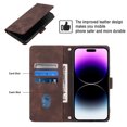 thumbnail image 3 of Compatible avec iPhone 14 Pro Max Étui en Cuir PU Classique Embossé avec Porte-Cartes Étui Antichoc, 3 of 5
