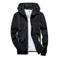 thumbnail image 2 of 2025 Men's Casual Pure Color Cute Jackets Plus Size Hoodie Reflective Britches Jackets Zipper Outdoor Sport, 2 of 8