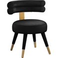 thumbnail image 4 of Meridian Furniture Fitzroy Black Velvet Dining Chair (Set of 2), 4 of 9