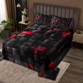 thumbnail image 2 of Erosebridal Geometric Square Coverlet Set King,Futuristic Cubes Bedding Set,Stereoscopic Room Decorative,Ultra Soft,3 Pieces, 2 of 5